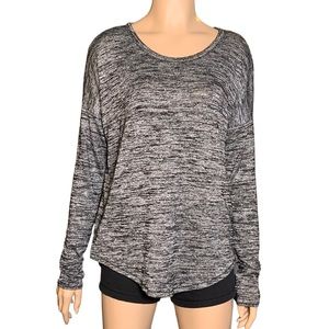 Rag & Bone Womens Gray Heathered Long Sleeve Crew Neck T Shirt Small